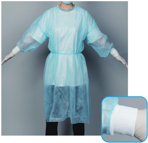 NON WOVEN, PROTECTIVE GOWNS, Isolation Gowns- Blue