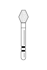 Rotary- Two Striper Ultra-Premium Diamond Burs 