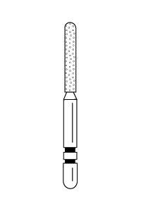  Rotary - Two Striper Ultra-Premium Diamond Burs - Parallel Cylinder Round-End