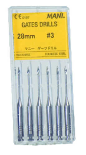  Mani - Gates Glidden Drills-Stainless Steel