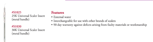Ultrasonic Scaler Inserts