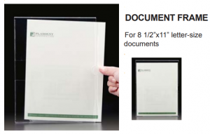 Practice Enhancement Organizers- ADHESIVE-WALL MOUNT- DOCUMENT FRAME
