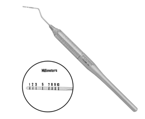 POMEE USA PROBE & EXPROS- Periodontal Probes - Hollow Handle 9.5mm- Color Coded