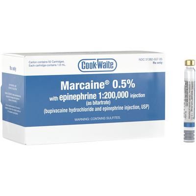 Cook-Waite Marcaine Hcl 0.5% With Epinephrine