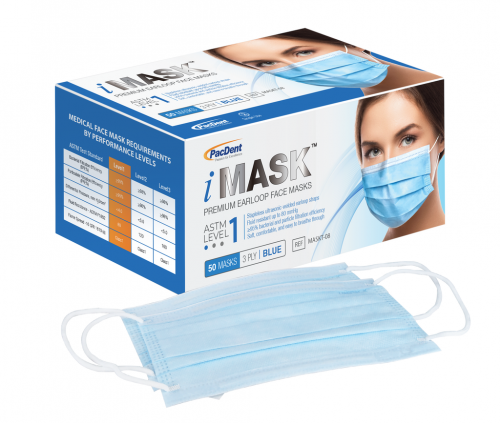 IMask Premium Earloop Face Masks ASTM Level 1