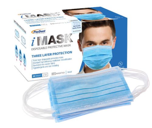 IMask Disposable Protective Face Masks- Blue