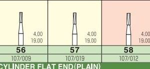 Mani Carbide Burs (FG)-  Cylinder Flat End, Round,  Inverted Cone